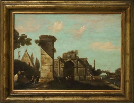 Giovanni Migliara — Paesaggio arcadico con canale di Venezia